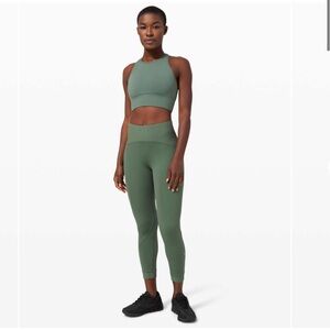 BNWT Lululemon Women's Green High-Rise Cropped Leggings algae green